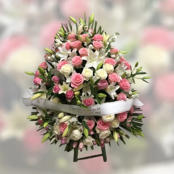 Pyramide roses blanches et roses